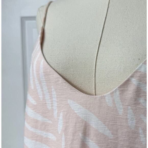 Finders Keepers Resortwear Dress L Knox Palm Tree Pink Slits Beach Viscose Flowy - Picture 5 of 16